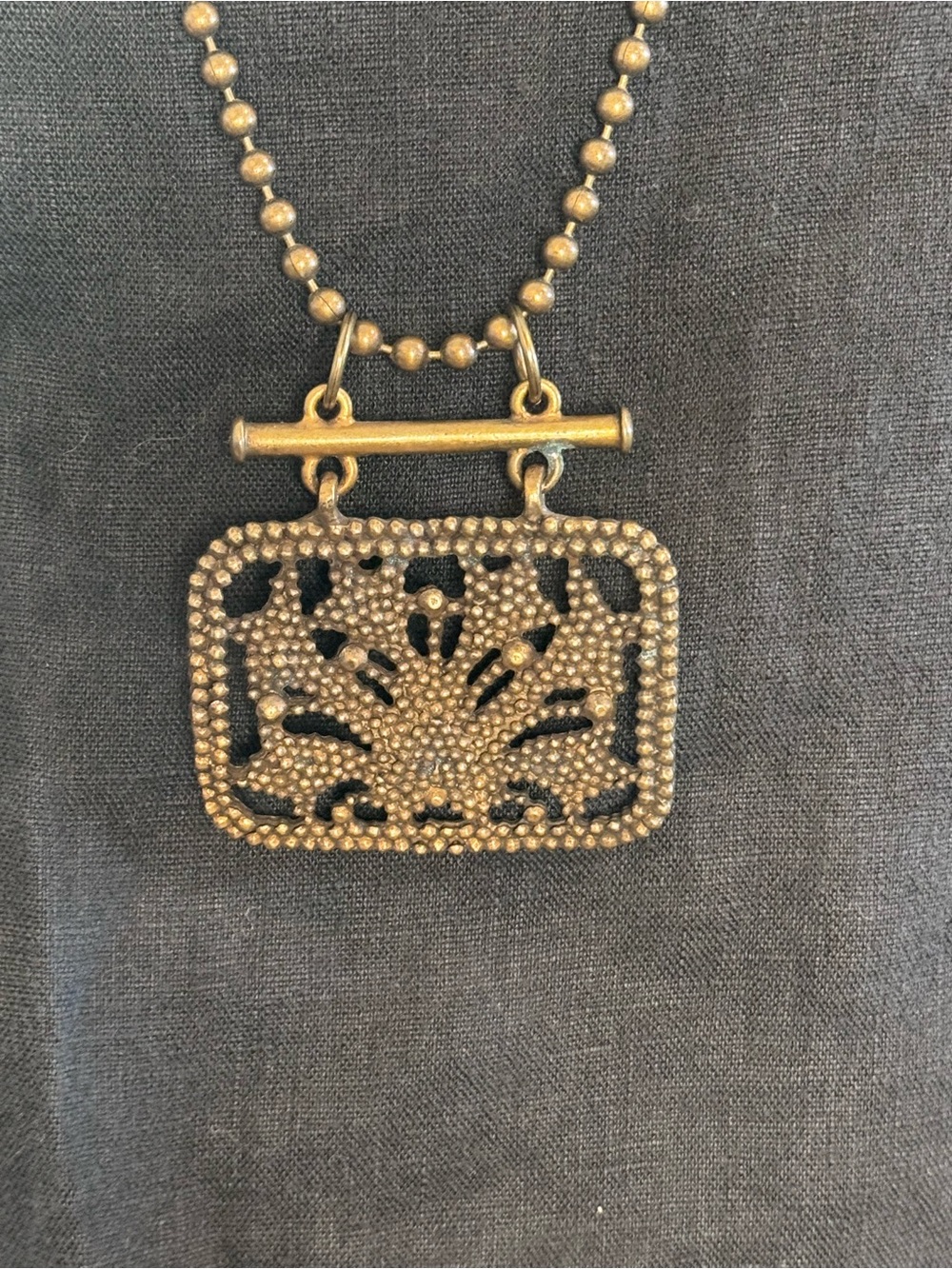 French Kande Victorian Revival Necklace Antique French Buckle Boho Luxe Pendant